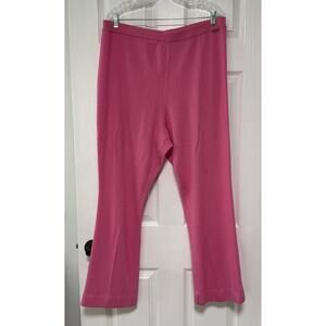 Geiger Collection Women's Pink Wool Knit Ribbed Pull On Pants Austria Size 50